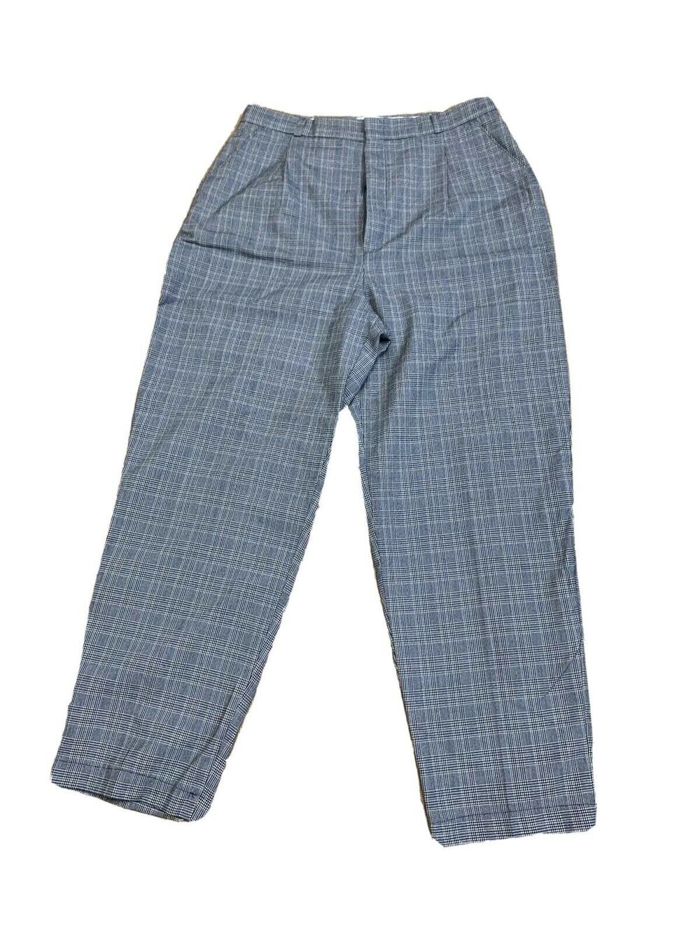 USA Made Lord Isaacs High Waist Pleated Pants Gray Tweed sz s